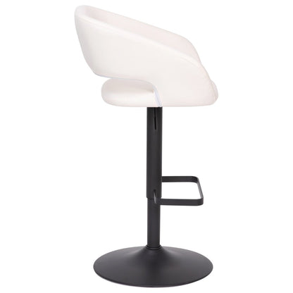 Tabouret de bar moderne rembourré et à hauteur réglable avec dossier arrondi