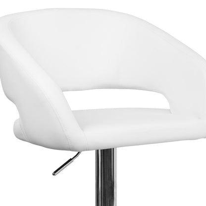 Tabouret de bar moderne rembourré et à hauteur réglable avec dossier arrondi