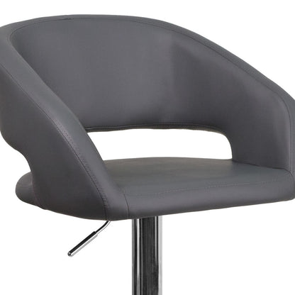 Tabouret de bar moderne rembourré et à hauteur réglable avec dossier arrondi