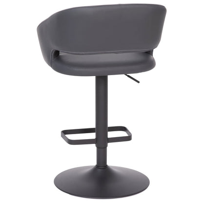 Tabouret de bar moderne rembourré et à hauteur réglable avec dossier arrondi