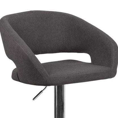 Tabouret de bar moderne rembourré et à hauteur réglable avec dossier arrondi