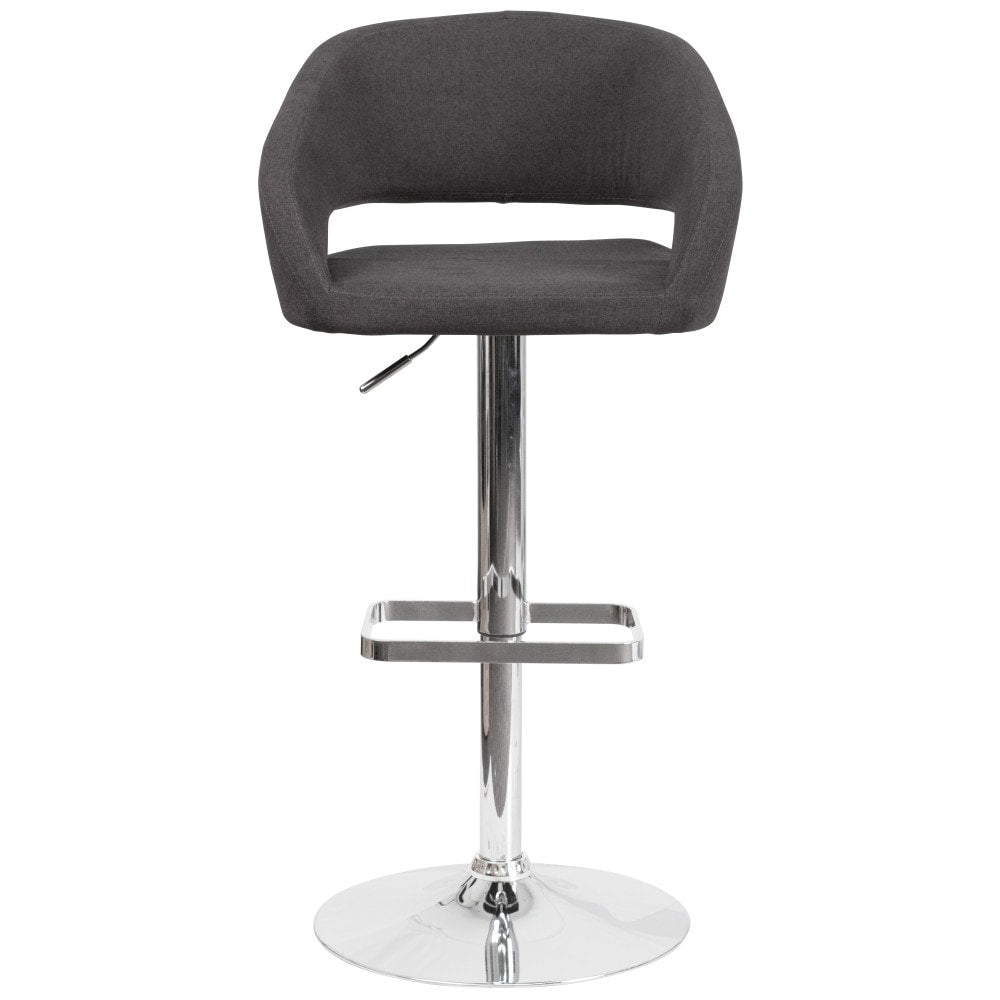 Tabouret de bar moderne rembourré et à hauteur réglable avec dossier arrondi