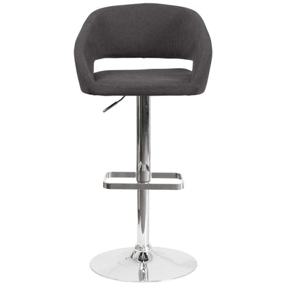 Tabouret de bar moderne rembourré et à hauteur réglable avec dossier arrondi
