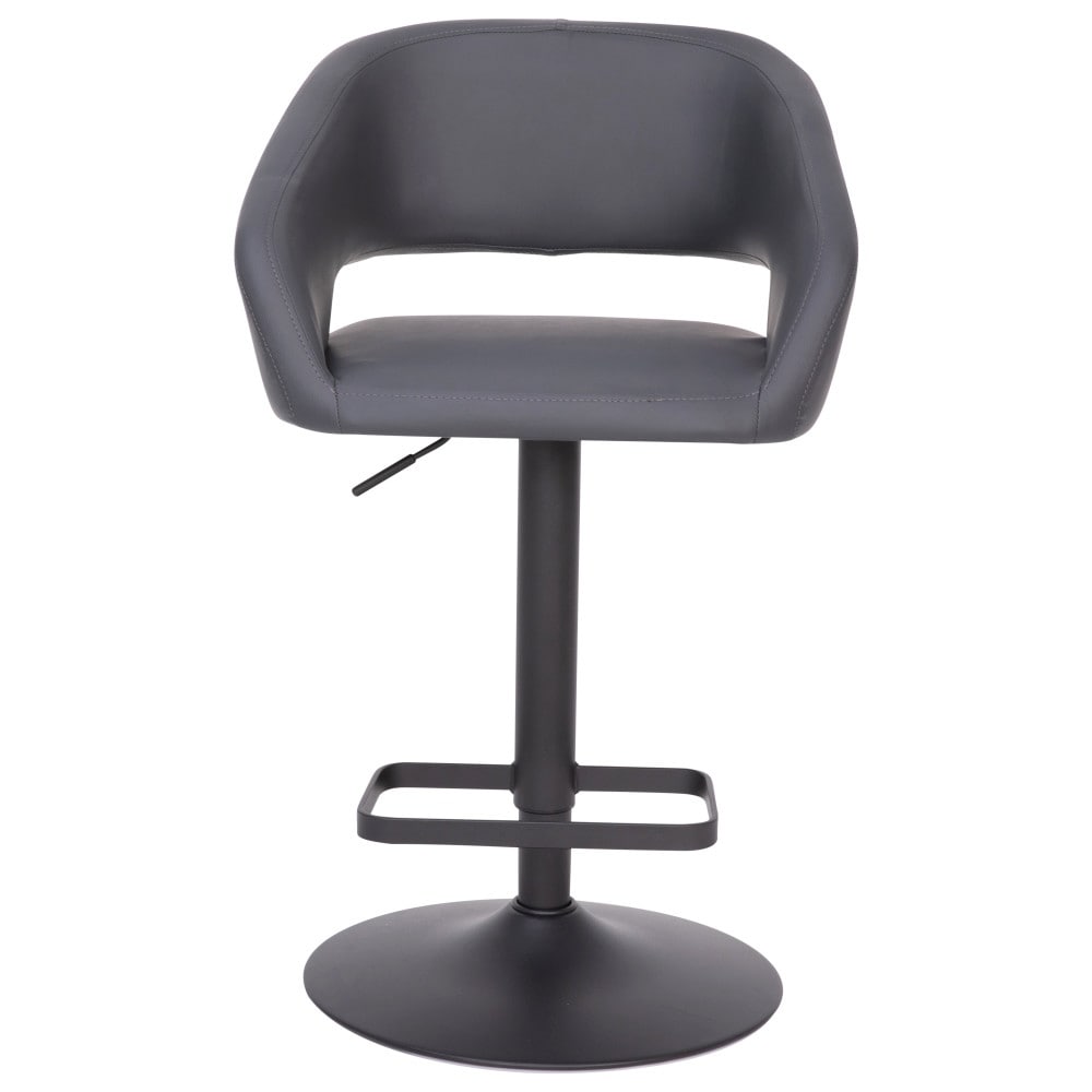 Tabouret de bar moderne rembourré et à hauteur réglable avec dossier arrondi