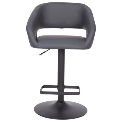 Tabouret de bar moderne rembourré et à hauteur réglable avec dossier arrondi