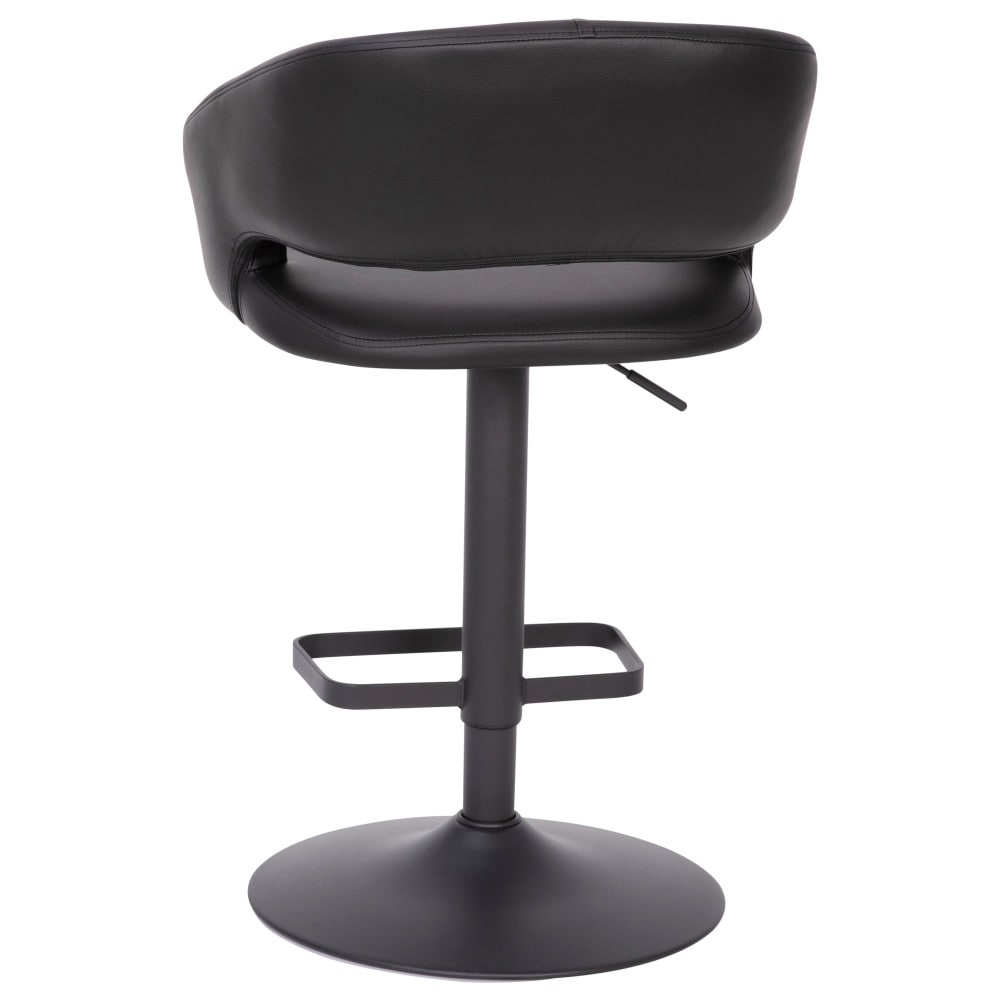 Tabouret de bar moderne rembourré et à hauteur réglable avec dossier arrondi