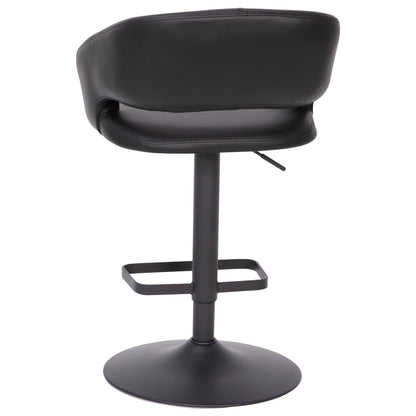 Tabouret de bar moderne rembourré et à hauteur réglable avec dossier arrondi