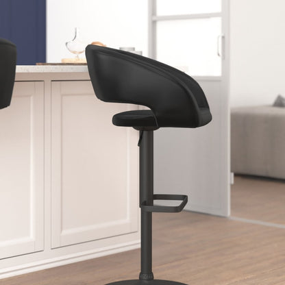 Tabouret de bar moderne rembourré et à hauteur réglable avec dossier arrondi