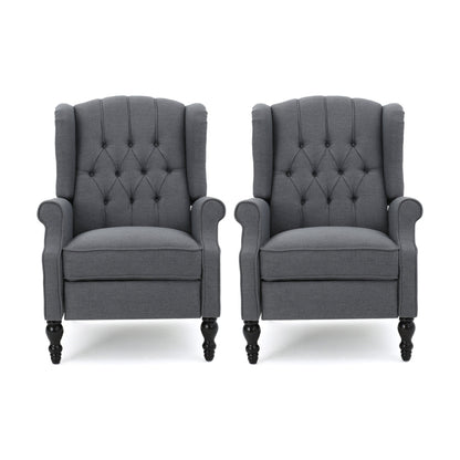 Fauteuils inclinables Walter en tissu capitonné (lot de 2) par Christopher Knight Home