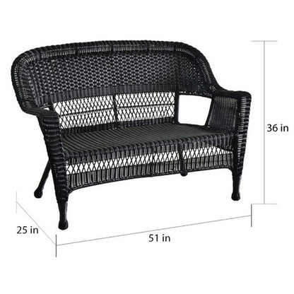 Ensemble de salon en osier pour terrasse, 4 pièces