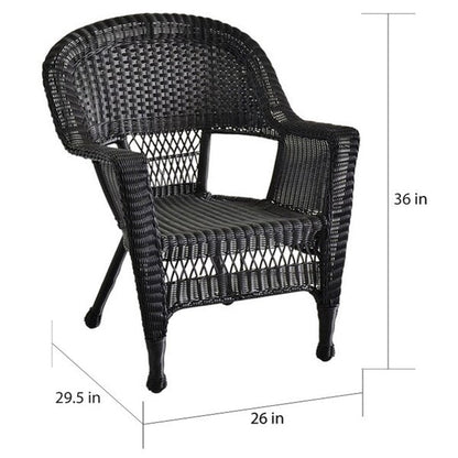 Ensemble de salon en osier pour terrasse, 4 pièces