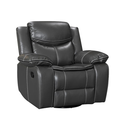 Fauteuil inclinable à large assise en cuir durable avec massage et chauffage.