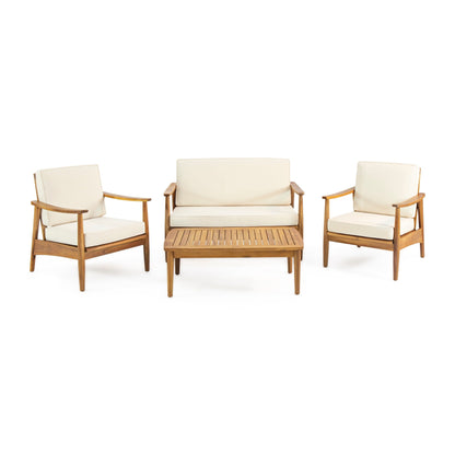 Salon de jardin Willowbrook en acacia pour 4 personnes de Christopher Knight Home