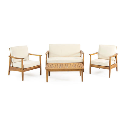 Salon de jardin Willowbrook en acacia pour 4 personnes de Christopher Knight Home