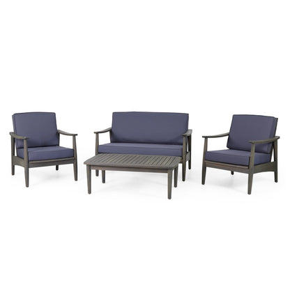 Salon de jardin Willowbrook en acacia pour 4 personnes de Christopher Knight Home