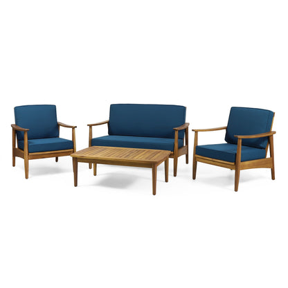 Salon de jardin Willowbrook en acacia pour 4 personnes de Christopher Knight Home