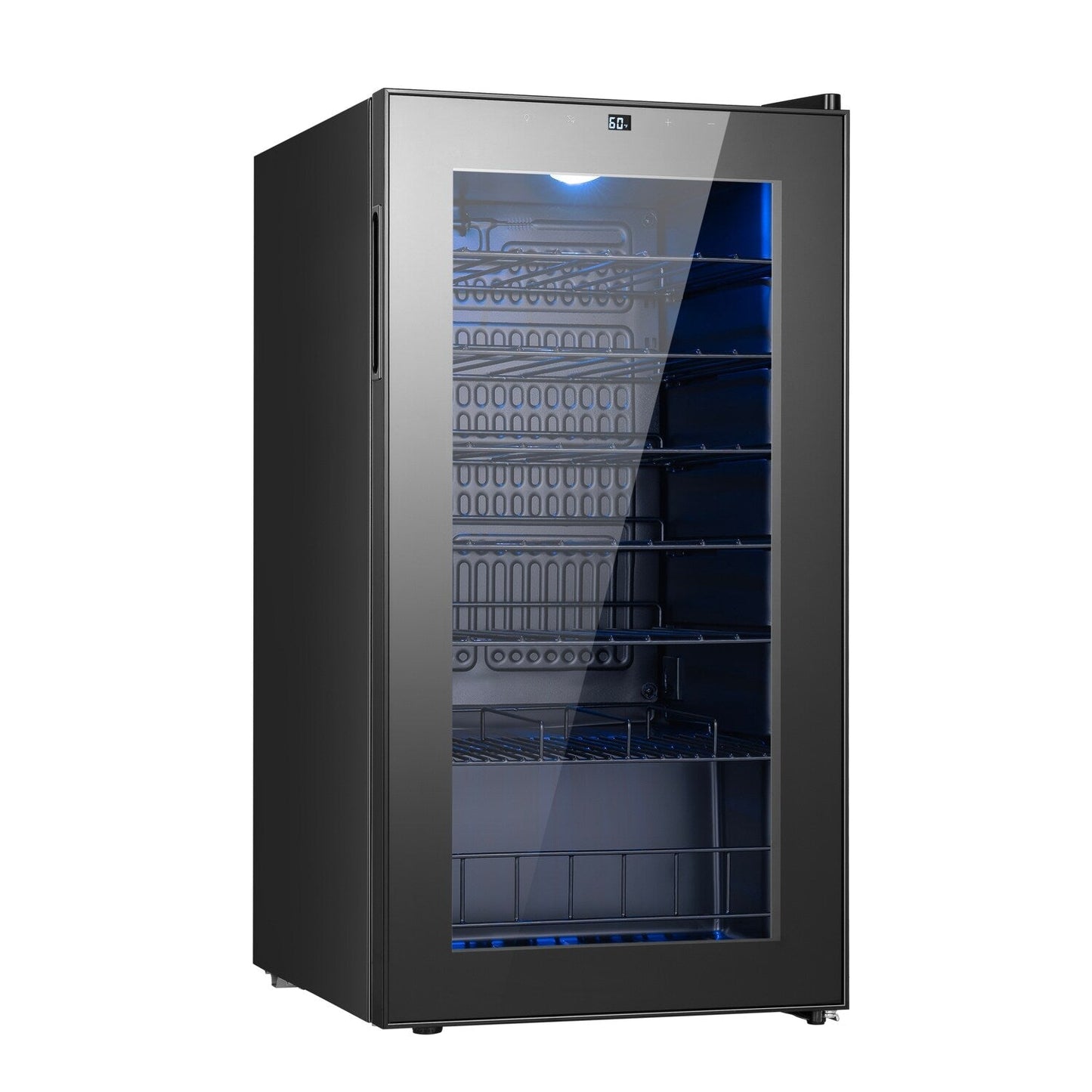Réfrigérateur à vin/boissons de 17 pouces pouvant contenir 28 bouteilles, refroidisseur à vin en acier inoxydable pour usage domestique et commercial.