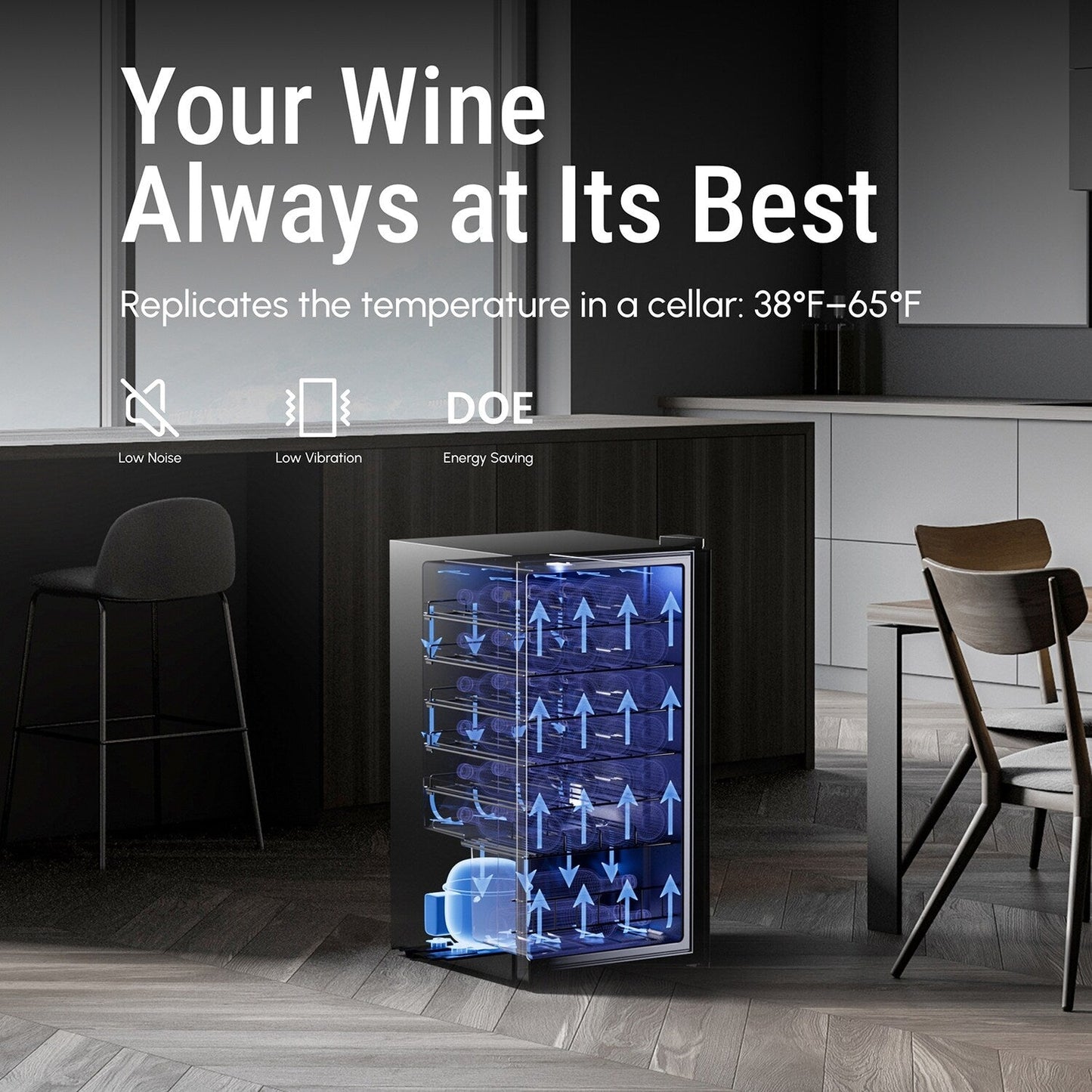 Réfrigérateur à vin/boissons de 17 pouces pouvant contenir 28 bouteilles, refroidisseur à vin en acier inoxydable pour usage domestique et commercial.