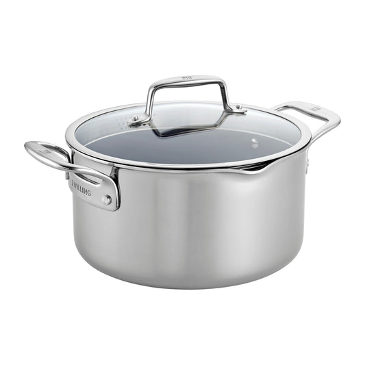 Pochette de cuisson ZWILLING Clad CFX en acier inoxydable et céramique antiadhésive, 6 qt