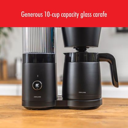 Machine à café goutte-à-goutte ZWILLING Enfinigy avec carafe isotherme, 10 tasses, titulaire du label SCA Golden Cup Standard - 2,5 qt
