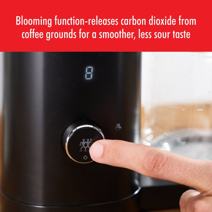 Machine à café goutte-à-goutte ZWILLING Enfinigy avec carafe isotherme, 10 tasses, titulaire du label SCA Golden Cup Standard - 2,5 qt