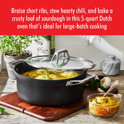 Casserole à fond épais en aluminium anodisé ZWILLING Motion, antiadhésive