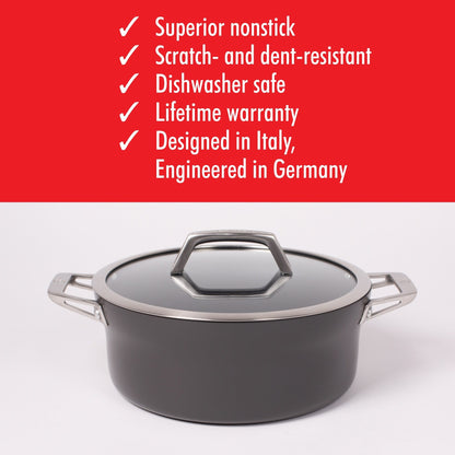 Casserole à fond épais en aluminium anodisé ZWILLING Motion, antiadhésive