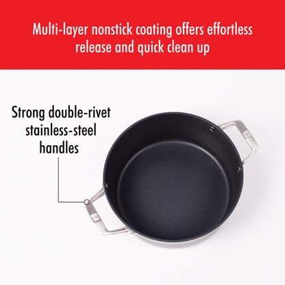 Casserole à fond épais en aluminium anodisé ZWILLING Motion, antiadhésive