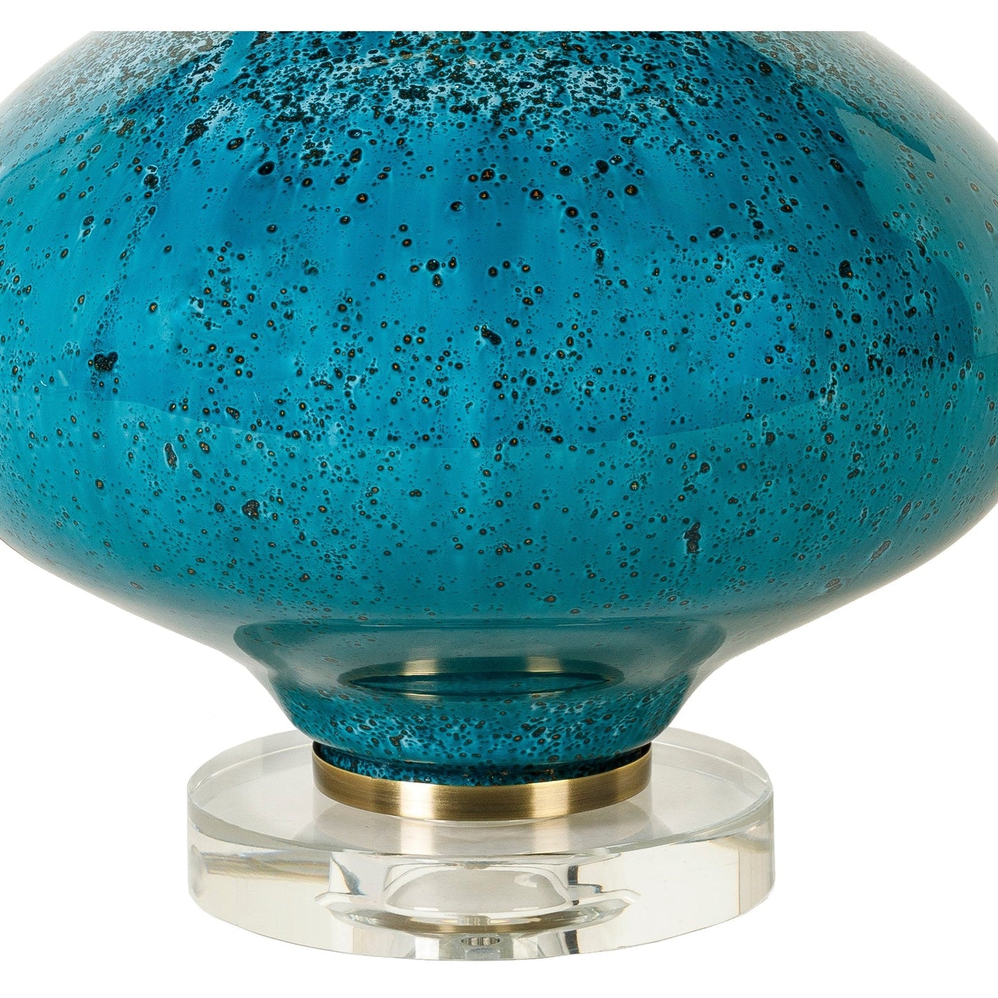 Lampe de table Zayaan en verre peint en forme de gourde