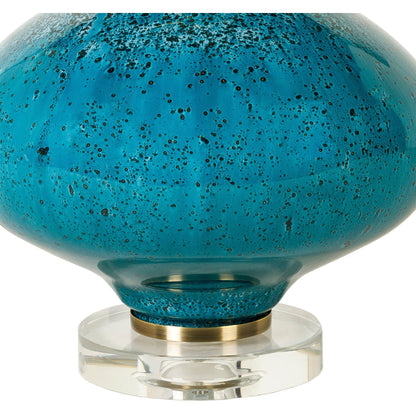 Lampe de table Zayaan en verre peint en forme de gourde