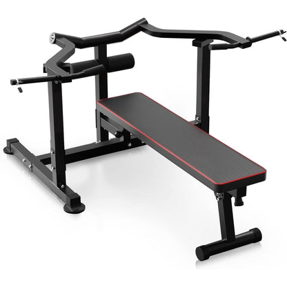 Ensemble de banc de musculation Zenova avec machine de presse pectorale à bras indépendants et convergents et support pour haltères