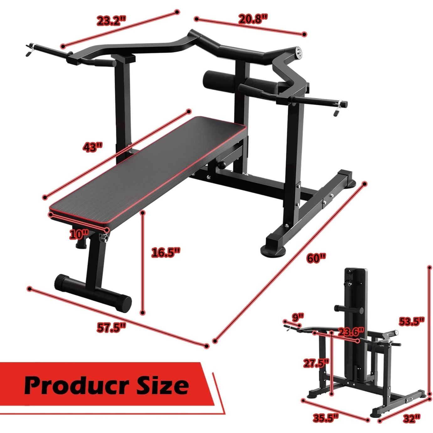 Ensemble de banc de musculation Zenova avec machine de presse pectorale à bras indépendants et convergents et support pour haltères